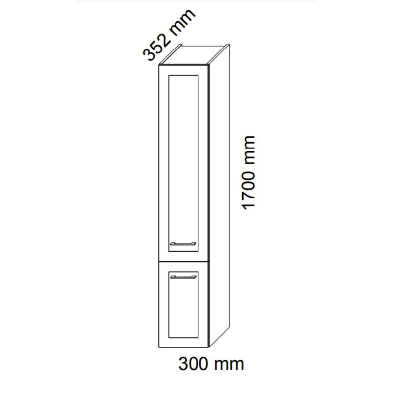 Nowoczesny Zestaw Łazienkowy STELLA: Szafka, Umywalka, Lustro, Słupek - Antracyt