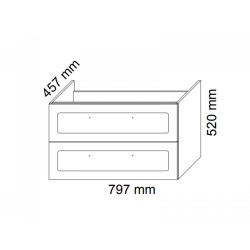 Elegancka Szafka Łazienkowa STELLA 80 cm z Lustrem w Antracytowym Wykończeniu