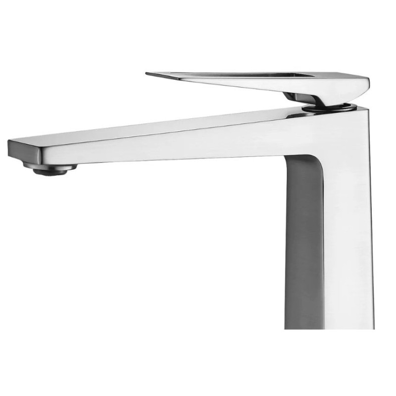 Elegancka bateria łazienkowa Parker wysoka - nikiel szczotkowany, nowoczesny design