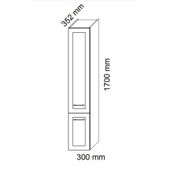 Stylowy Zestaw Mebli Łazienkowych STELLA ANTRACYT 80 - Szafka, Umywalka, Lustro, Słupek!