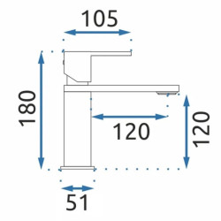 Stylowa Niska Bateria Umywalkowa JS-800 Flip Chrom - Nowoczesność i Elegancja w Łazience