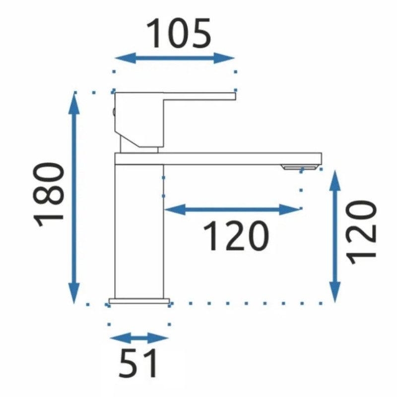 Stylowa Niska Bateria Umywalkowa JS-800 Flip Chrom - Nowoczesność i Elegancja w Łazience