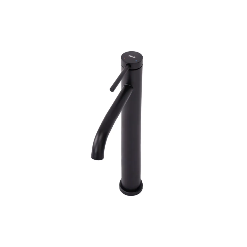 Elegancka Bateria Łazienkowa CLIF REA - Wysoka i Nowoczesna w Czarnej Odsłonie