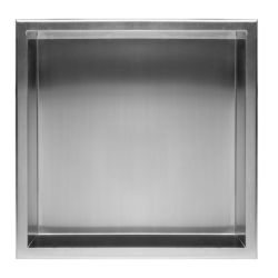 Stylowa Półka Wnękowa ze Stali Szczotkowanej 30x30x10 - Model REA-05600