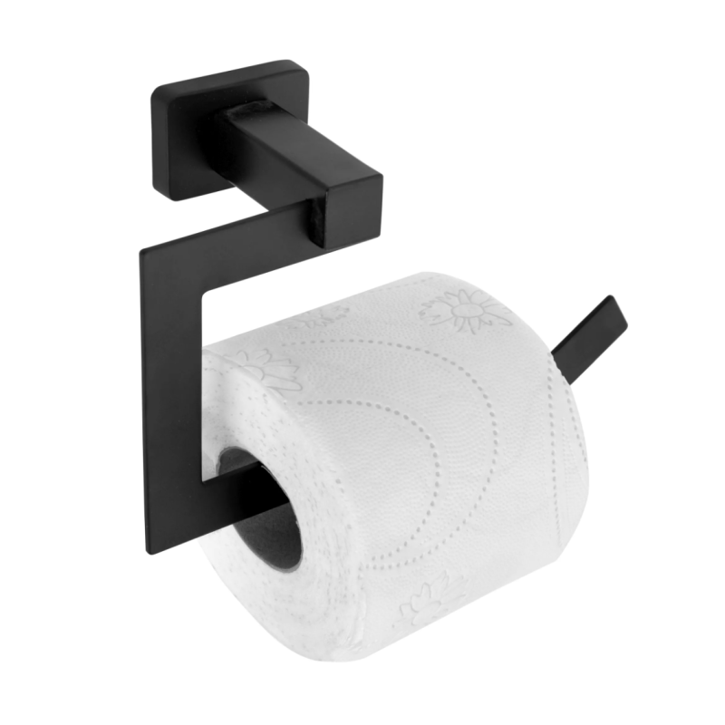 Elegancki Wieszak ERLO 04 na Papier Toaletowy w Kolorze Czarnym – Styl i Funkcjonalność