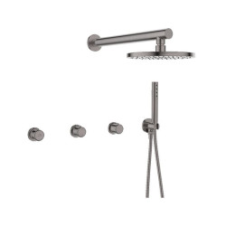 Elegancki Zestaw Natryskowy Podtynkowy PRETTO Grafit - Nowoczesny Styl i Funkcjonalność