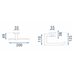 Złoty Blask - Elegancki Wieszak na Papier Toaletowy ERLO 04