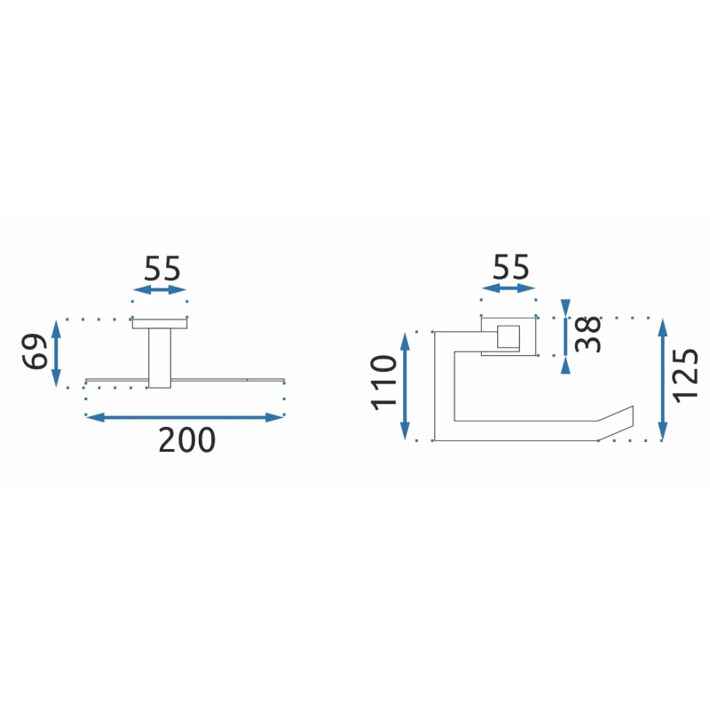 Złoty Blask - Elegancki Wieszak na Papier Toaletowy ERLO 04
