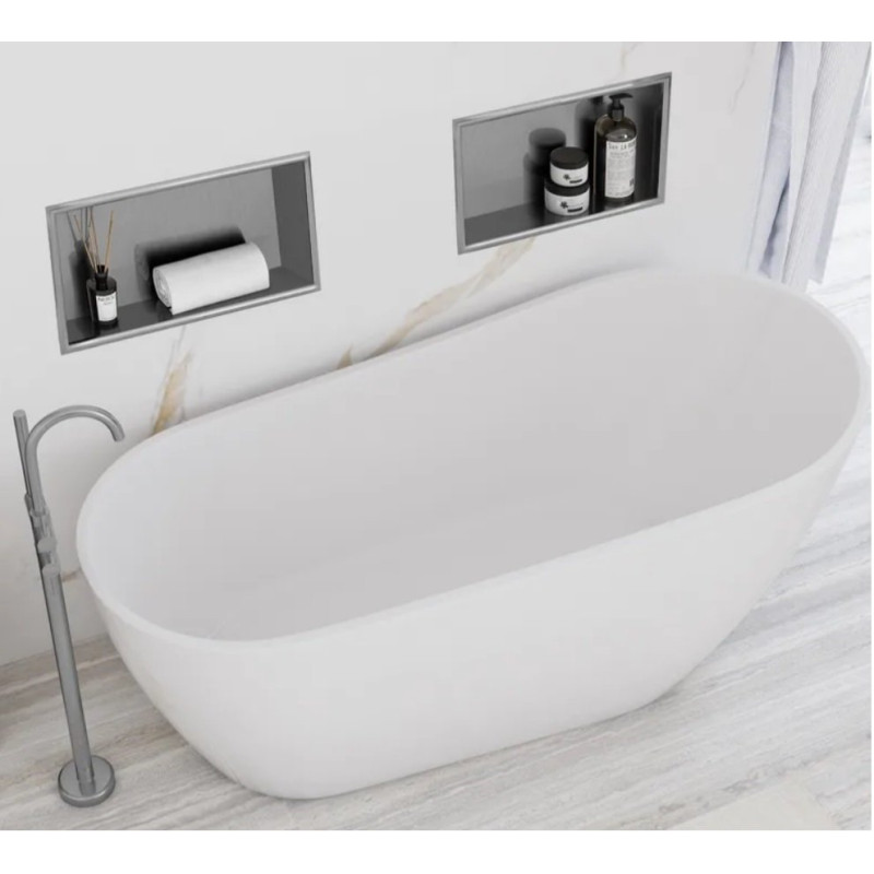 Elegancka PÓŁKA WNĘKOWA 30x45x10 z STALI SZCZOTKOWANEJ - Nowoczesny design!