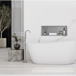 Stylowa Półka Wnękowa 03 ze Stali Szczotkowanej 30x60x10 - Perfekcyjny dodatek do Twojego wnętrza