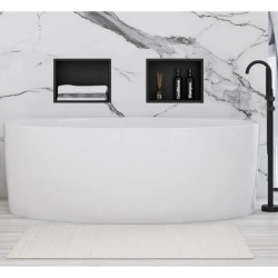 Elegancka Czarna Półka Wnękowa 30x30x10 - Wyjątkowy Design!