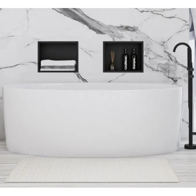 Elegancka Czarna Półka Wnękowa 30x30x10 - Wyjątkowy Design!