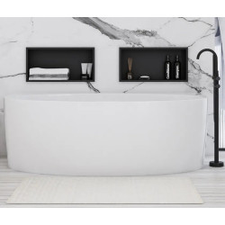 Stylowa półka wnękowa 30x45x10 cm, matowa czerń - model REA-05604