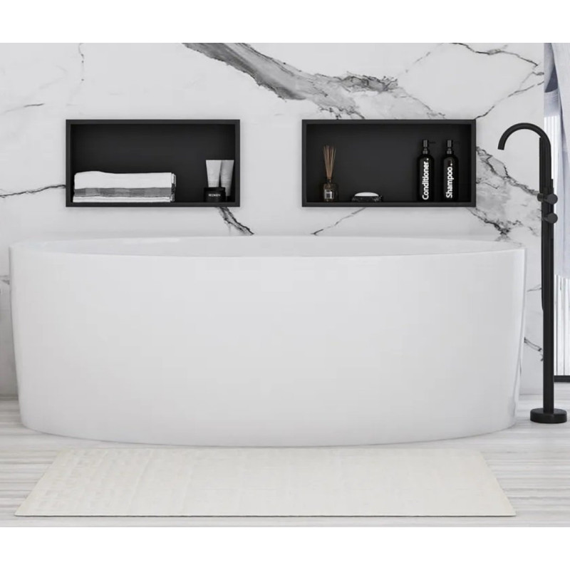 Stylowa półka wnękowa 30x45x10 cm, matowa czerń - model REA-05604