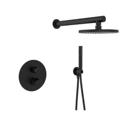 Laveo Pretto bateria natryskowa podtynkowa czarna