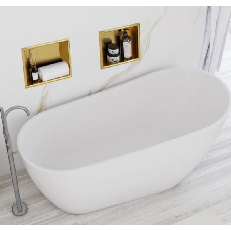 Elegancka Półka Wnękowa 07 30x30x10 Złota Szczotkowana - Styl i Praktyczność