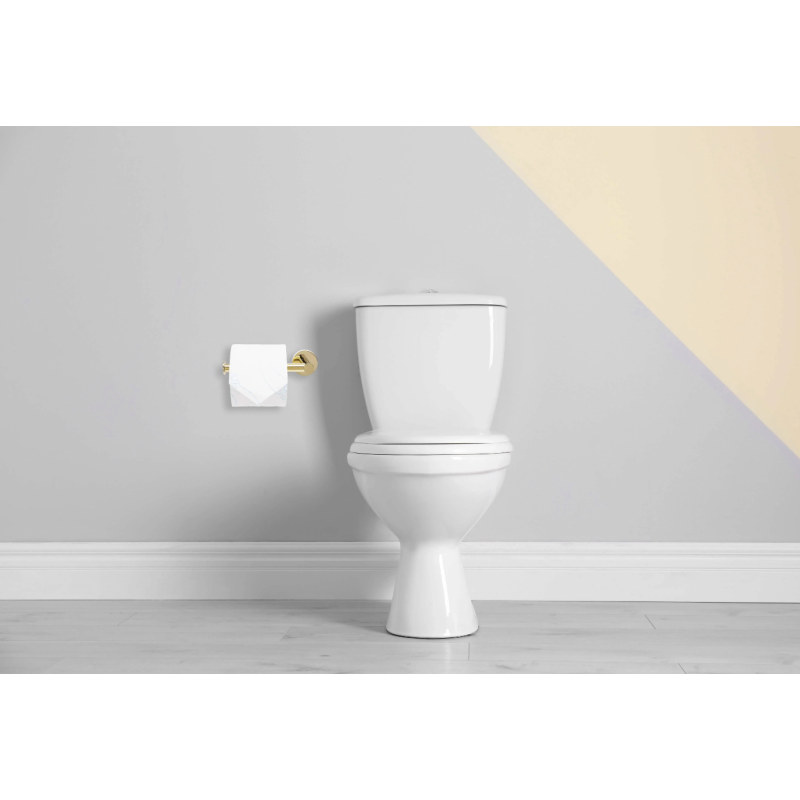 Luksusowy Wieszak na Papier Toaletowy MIST 04 w Kolorze Złota Lśniącego