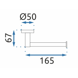 Luksusowy Wieszak na Papier Toaletowy MIST 04 w Kolorze Złota Lśniącego
