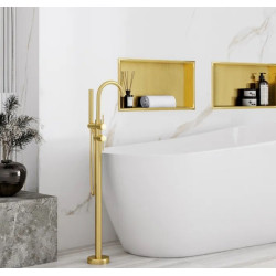 Elegancka Półka Wnękowa Złoty Szczotkowany 30x45x10 cm - Stylowa i Praktyczna Dekoracja