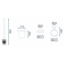 Elegancka Szczotka WC MIST 06 w Kolorze Czarnym - Styl i Funkcjonalność w Każdej Łazience