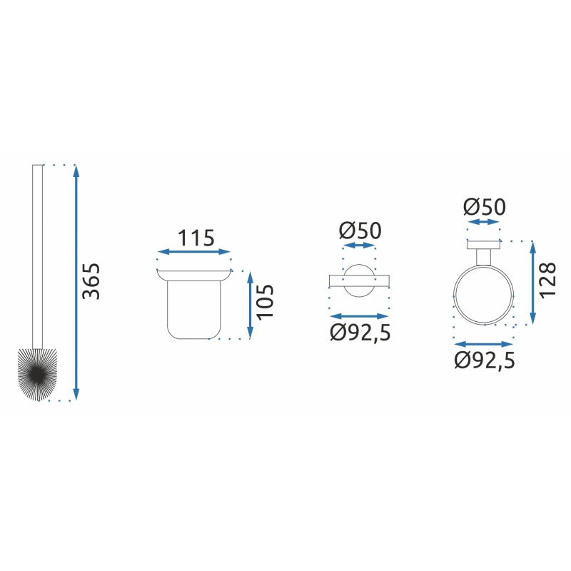 Elegancka Szczotka WC MIST 06 w Kolorze Czarnym - Styl i Funkcjonalność w Każdej Łazience