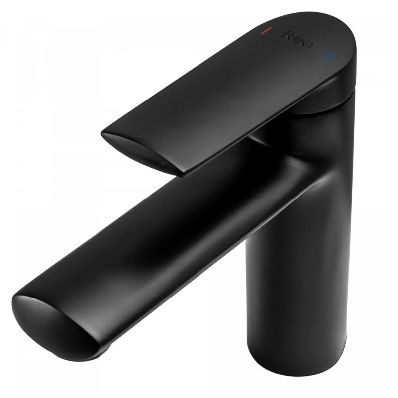 Elegancka Czarna Bateria Umywalkowa Buzz by Rea - Styl i Funkcjonalność