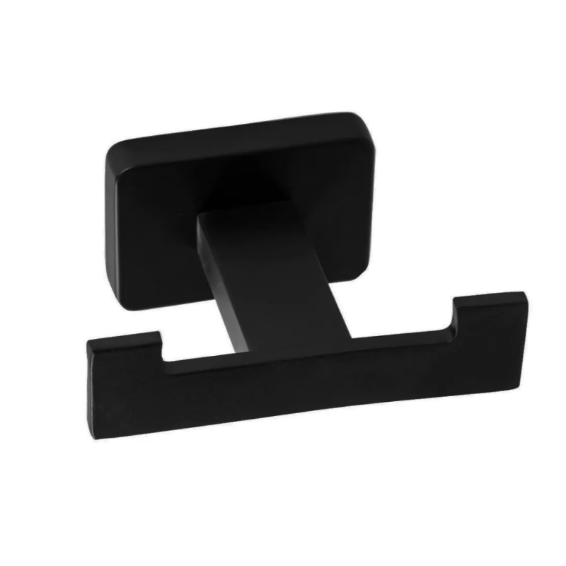 Elegancki Podwójny Wieszak Łazienkowy w Czerni - Funkcjonalność i Styl