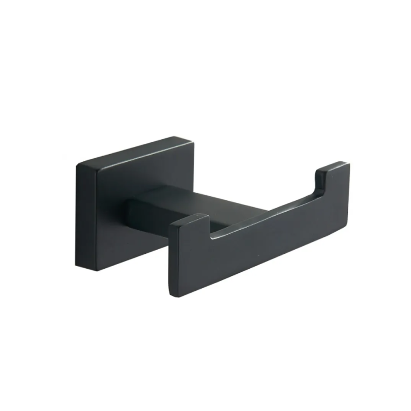 Elegancki Podwójny Wieszak Łazienkowy w Czerni - Funkcjonalność i Styl