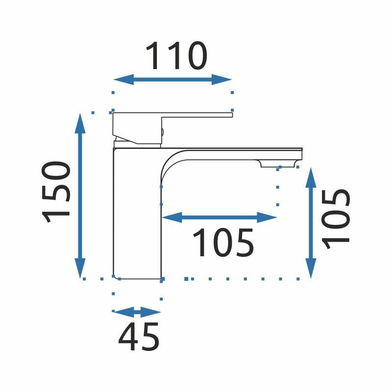 Stylowa Bateria Umywalkowa URBAN CHROM NISKA REA-B9904 - Elegancja Twojej Łazienki