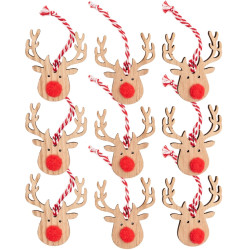Zestaw 9 Urokliwych Reniferów na Choinkę - Świąteczna Magia każdego domu!