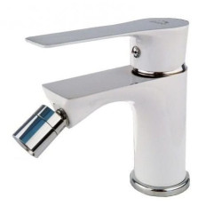 Laveo Raila bateria bidetowa stojąca biała/chrom