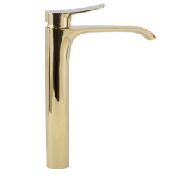 Ekskluzywna Złota Bateria Umywalkowa Dart Rea Wysoka - Elegancja Twojej Łazienki