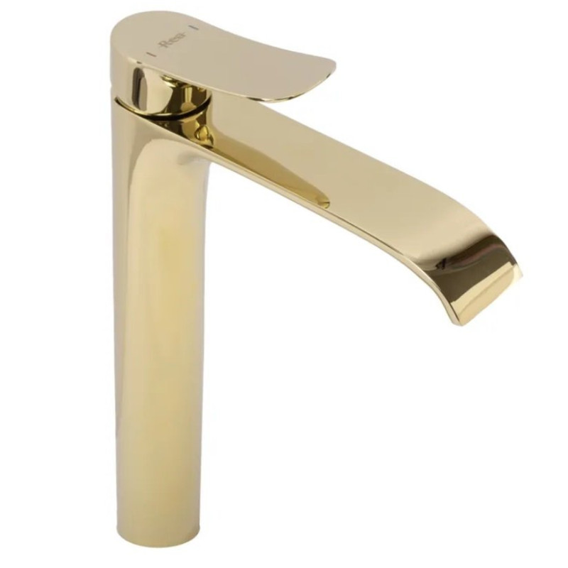 Ekskluzywna Złota Bateria Umywalkowa Dart Rea Wysoka - Elegancja Twojej Łazienki