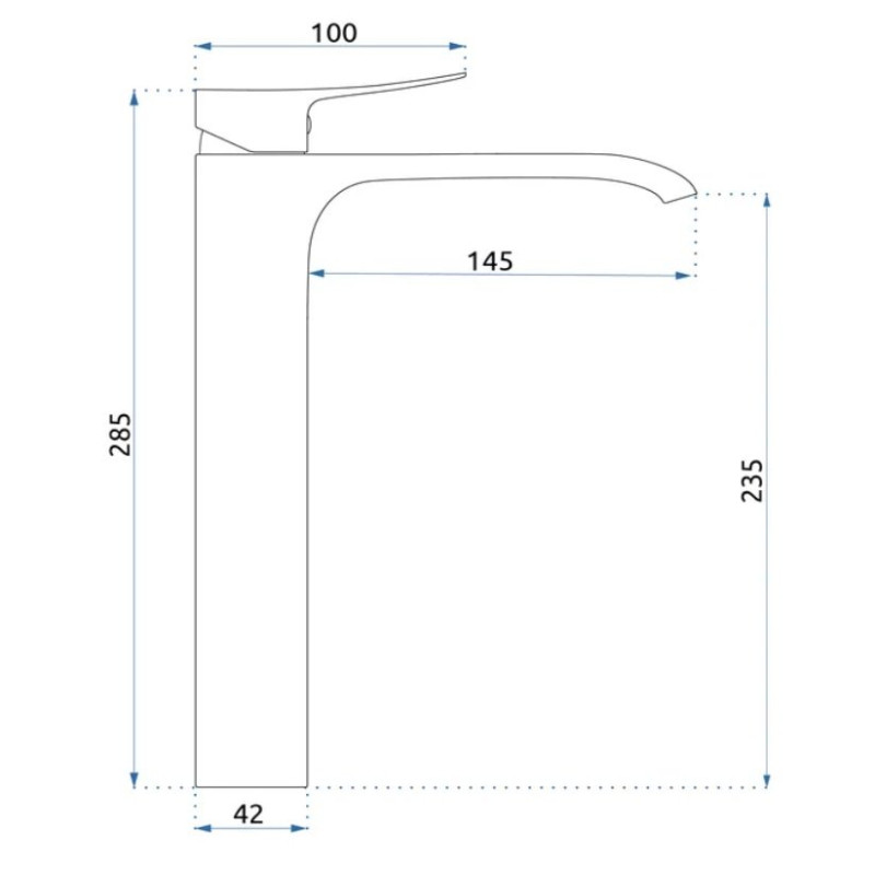 Ekskluzywna Złota Bateria Umywalkowa Dart Rea Wysoka - Elegancja Twojej Łazienki