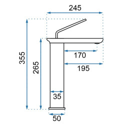 Luksusowa Bateria Łazienkowa MODO, Czarna, Model REA-B5664, Elegancka i Nowoczesna