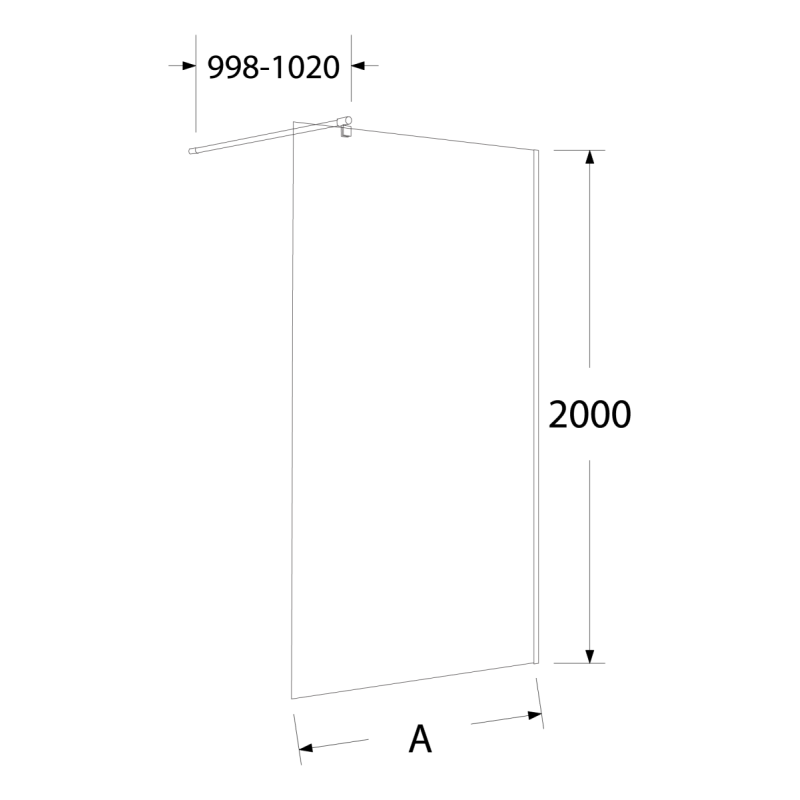 Ścianka prysznicowa VERTISSO 120 cm - Grafitowa elegancja z technologią Clean Glass!