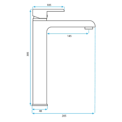 Elegancka Wysoka Bateria Umywalkowa Melia - Biała/Złota Design