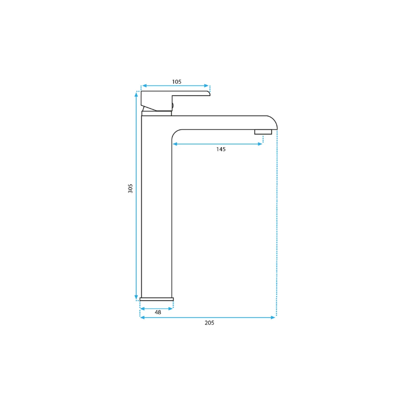 Elegancka Wysoka Bateria Umywalkowa Melia - Biała/Złota Design