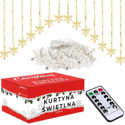 Świąteczne Oświetlenie LED Z Pilotem - Dekoracyjna Kurtyna CD004