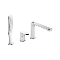 Stylowa Bateria Wannowa ALEA Premium - Niezawodność i Elegancja w Bieli i Chromie