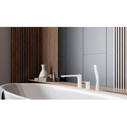 Stylowa Bateria Wannowa ALEA Premium - Niezawodność i Elegancja w Bieli i Chromie