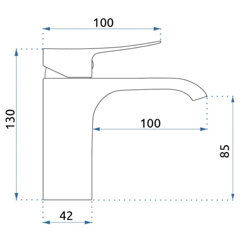 Elegancka, niska bateria umywalkowa Rea Dart w złotym odcieniu - stylowa i funkcjonalna!