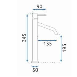 Złota Bateria Umywalkowa Wysoka REA-B6217 - Elegancja i Styl w Twojej Łazience