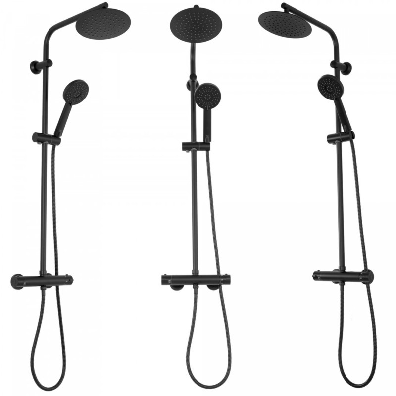 Wyjątkowy Zestaw Prysznicowy Bliss - Nowoczesny Design w Kolorze Czarnym