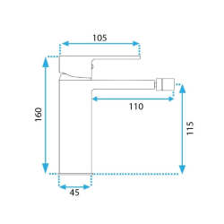 Luksusowa Bateria Bidetowa Rea Argus 2021 w Złotym Wykończeniu