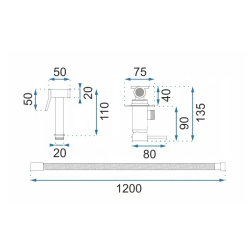 Złota Bateria Bidetowa Loop Lungo - Nowoczesny Styl i Elegancja