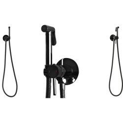 Czarna metaliczna bateria bidetowa LOOP LUNGO - elegancja i funkcjonalność w jednym