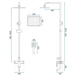 Nowoczesny Zestaw Prysznicowy HASS MY2061-77B - Elegancja w Czarnej Odsłonie