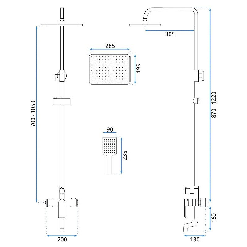 Nowoczesny Zestaw Prysznicowy HASS MY2061-77B - Elegancja w Czarnej Odsłonie