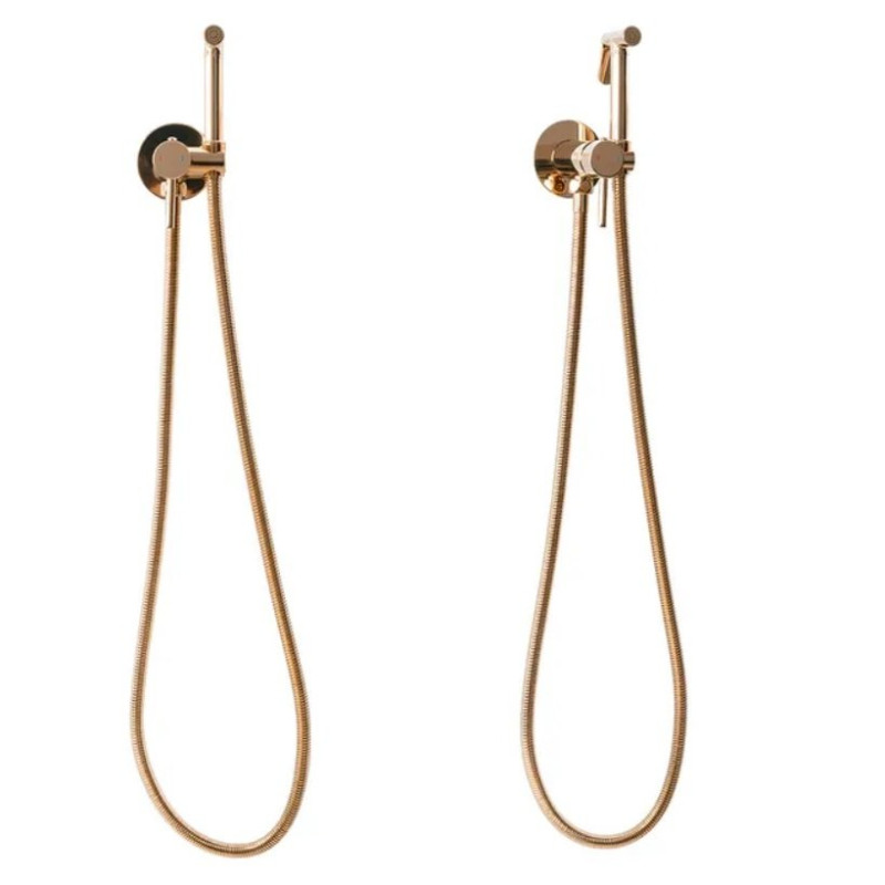 Ekskluzywna bateria bidetowa Loop Lungo w różowym złocie - styl i luksus w Twojej łazience